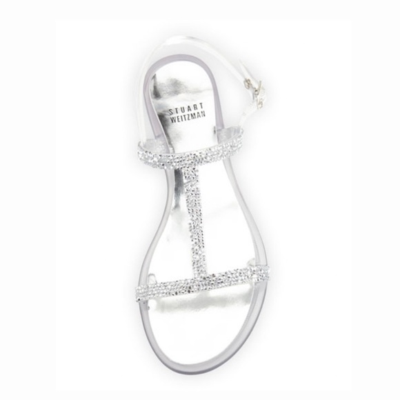 Stuart Weitzman Teezer Clear Jelly Sandal - Picture 3 of 3
